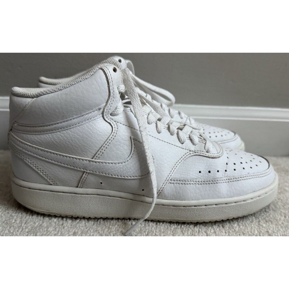 Size 7.5 - Nike Court Vision Next Nature Mid Triple White